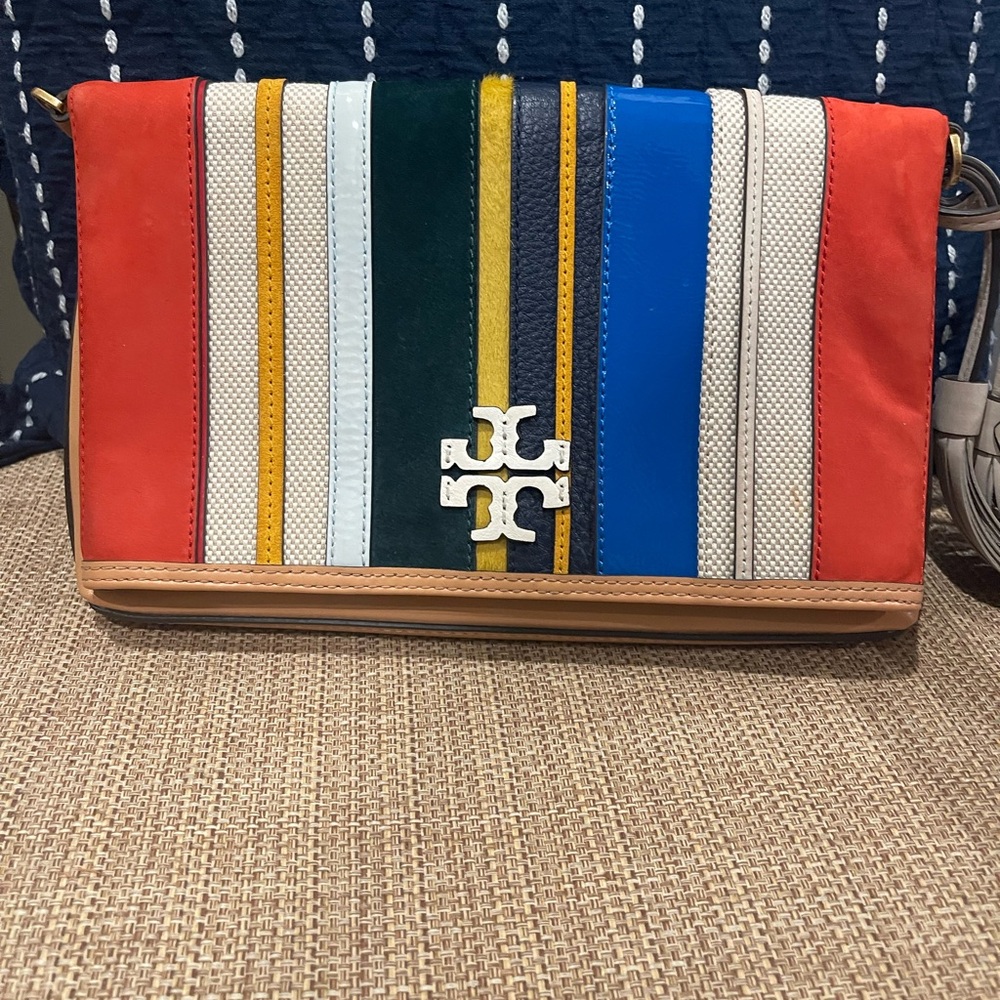 Tory Burch Multicolor Striped Women's Clutch